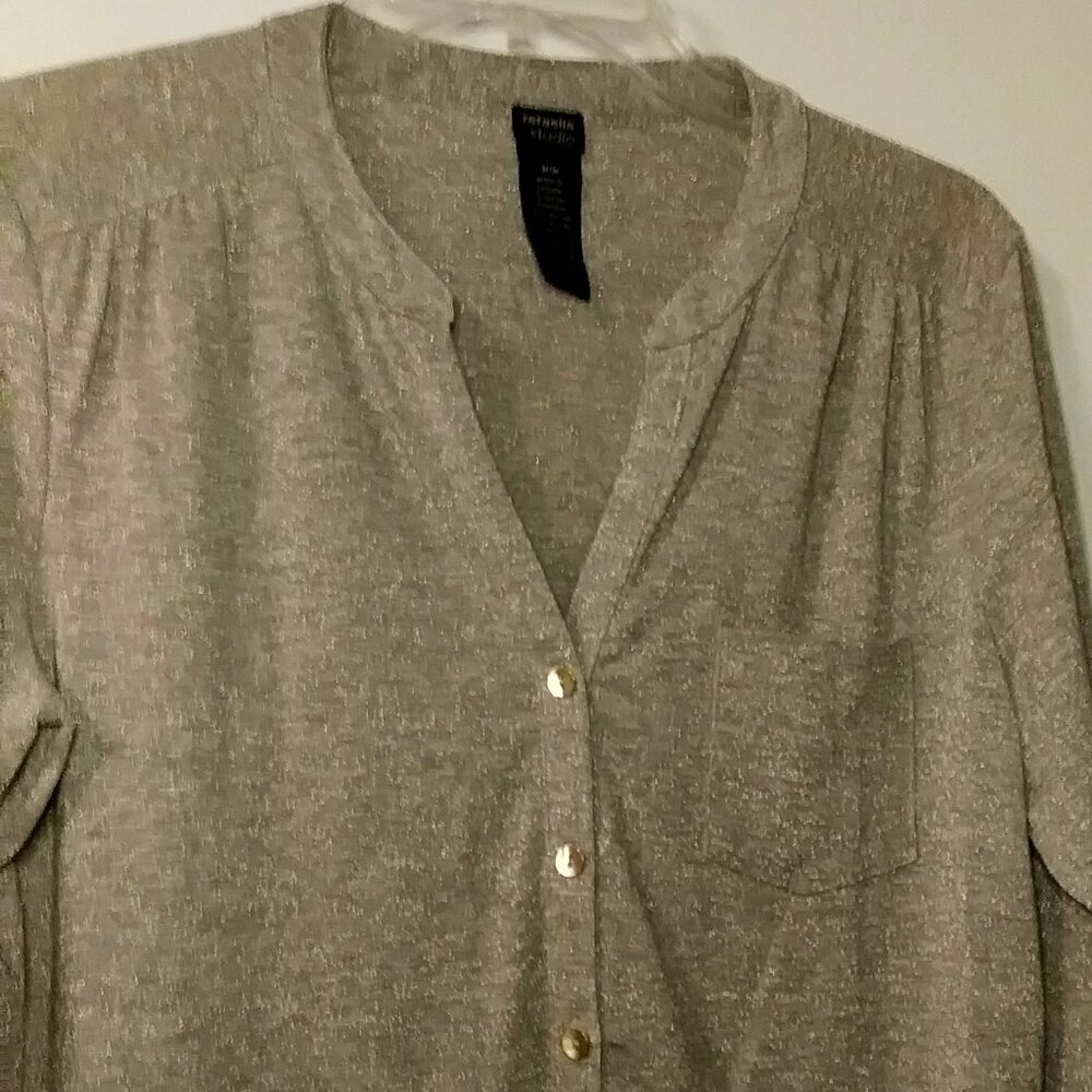 Metallic Sparkly 🌟🌟Rafaella Blouse Rafaella blouse Size M - Picture 10 of 14